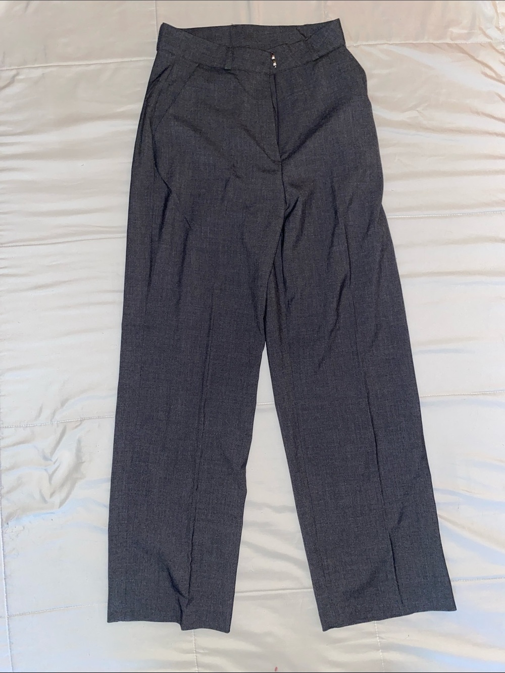 Women's Charcoal Gray Pleated Front Dress Pants